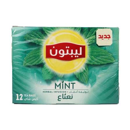 شاى ليبتون أخضربالنعناع 12فتله
