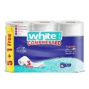 مناديل وايت توليت 6 بكرة مضغوض