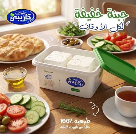 جبن كاريبى ملح خفيف وزن 